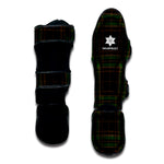 Black And Green Stewart Tartan Print Muay Thai Shin Guard