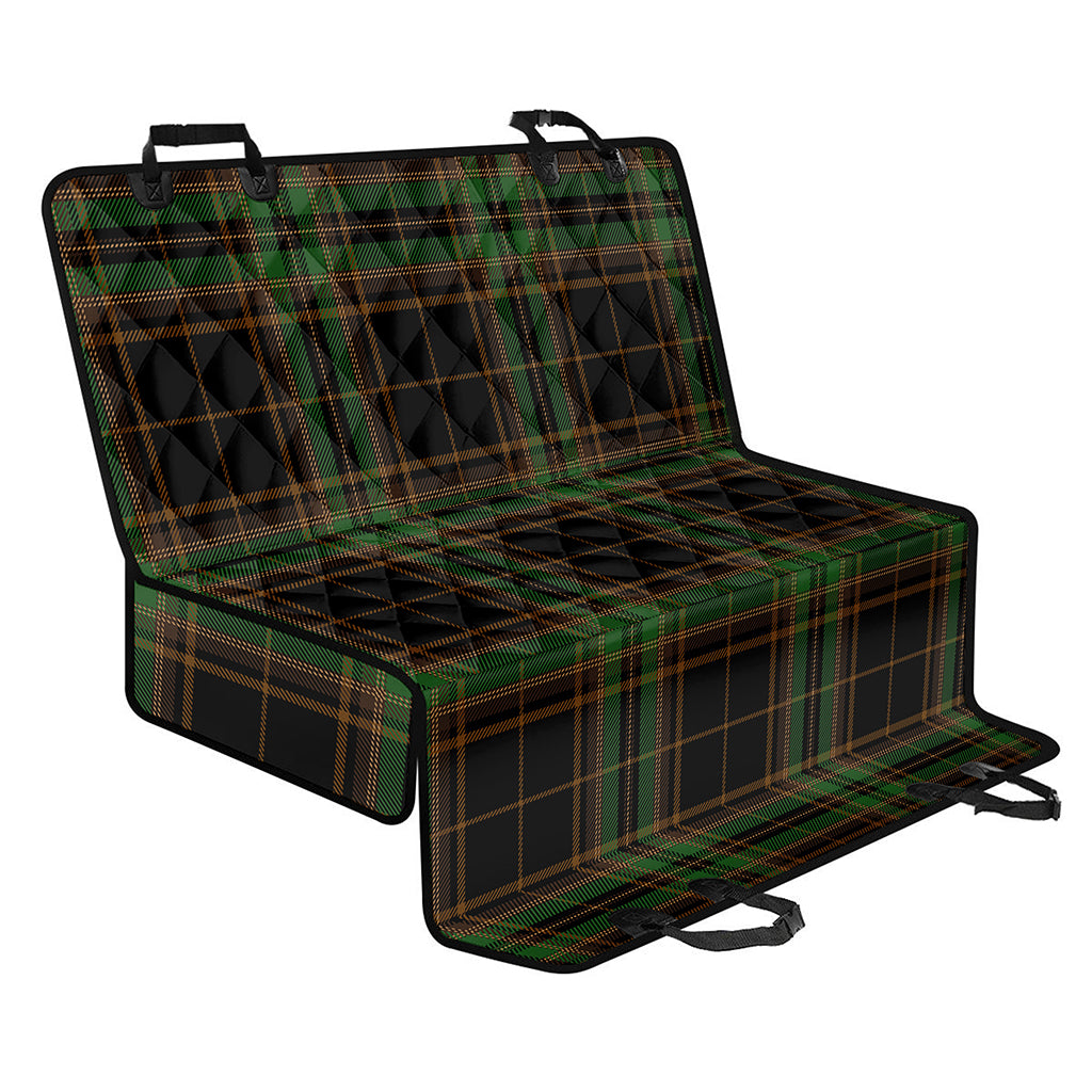 Black And Green Stewart Tartan Print Pet Car Back Seat Cover