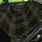 Black And Green Stewart Tartan Print Pet Car Back Seat Cover