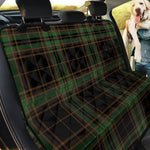 Black And Green Stewart Tartan Print Pet Car Back Seat Cover