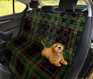 Black And Green Stewart Tartan Print Pet Car Back Seat Cover