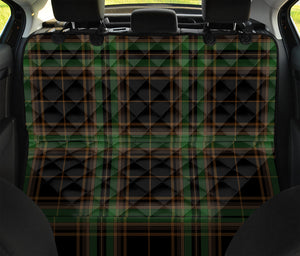 Black And Green Stewart Tartan Print Pet Car Back Seat Cover