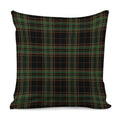 Black And Green Stewart Tartan Print Pillow Cover