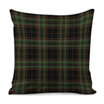Black And Green Stewart Tartan Print Pillow Cover