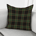 Black And Green Stewart Tartan Print Pillow Cover