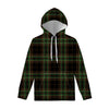 Black And Green Stewart Tartan Print Pullover Hoodie