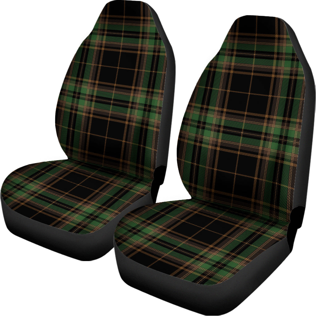 Black And Green Stewart Tartan Print Universal Fit Car Seat Covers