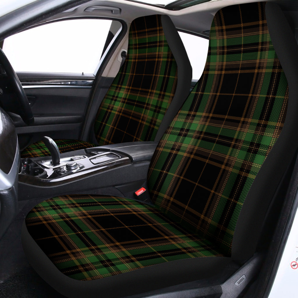 Black And Green Stewart Tartan Print Universal Fit Car Seat Covers