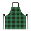 Black And Green Tartan Pattern Print Apron