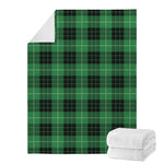 Black And Green Tartan Pattern Print Blanket