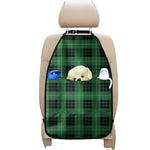 Black And Green Tartan Pattern Print Car Seat Organizers