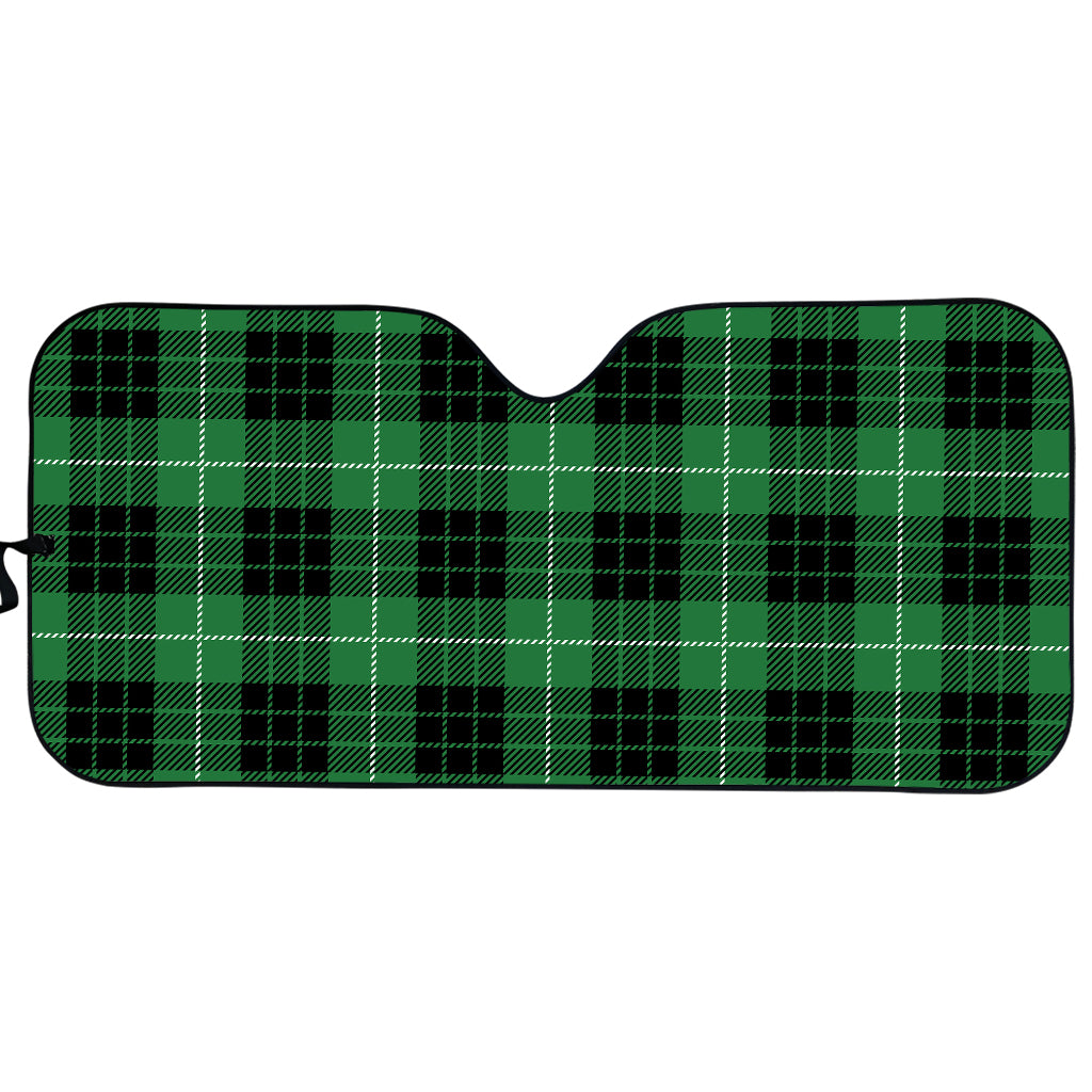 Black And Green Tartan Pattern Print Car Sun Shade