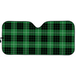 Black And Green Tartan Pattern Print Car Sun Shade