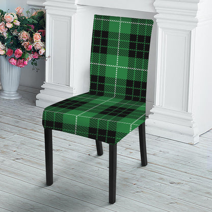 Black And Green Tartan Pattern Print Dining Chair Slipcover