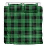 Black And Green Tartan Pattern Print Duvet Cover Bedding Set