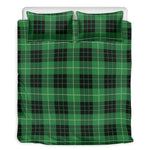 Black And Green Tartan Pattern Print Duvet Cover Bedding Set