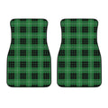 Black And Green Tartan Pattern Print Front Car Floor Mats