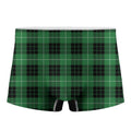 Black And Green Tartan Pattern Print Men's Boxer Briefs