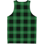 Black And Green Tartan Pattern Print Men's Tank Top