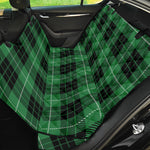 Black And Green Tartan Pattern Print Pet Car Back Seat Cover