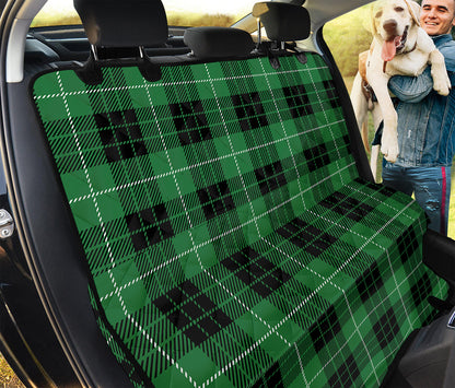Black And Green Tartan Pattern Print Pet Car Back Seat Cover