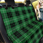 Black And Green Tartan Pattern Print Pet Car Back Seat Cover