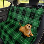 Black And Green Tartan Pattern Print Pet Car Back Seat Cover