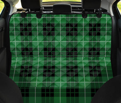 Black And Green Tartan Pattern Print Pet Car Back Seat Cover