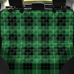 Black And Green Tartan Pattern Print Pet Car Back Seat Cover
