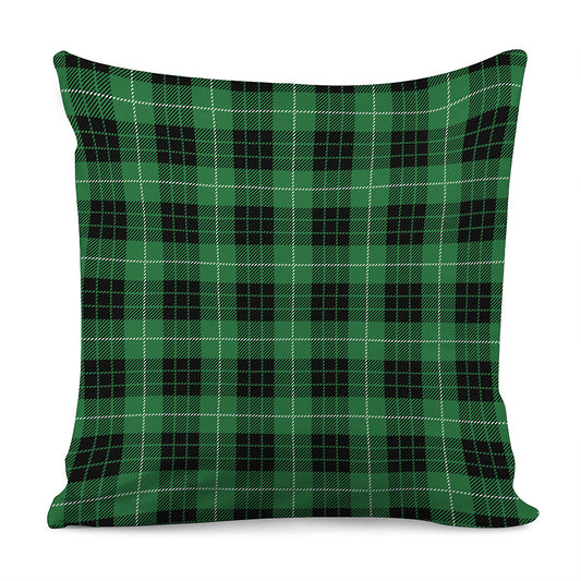 Black And Green Tartan Pattern Print Pillow Cover