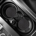Black And Grey Argyle Pattern Print Car Coasters