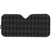 Black And Grey Argyle Pattern Print Car Sun Shade