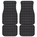Black And Grey Argyle Pattern Print Front and Back Car Floor Mats