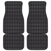 Black And Grey Argyle Pattern Print Front and Back Car Floor Mats