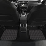 Black And Grey Argyle Pattern Print Front and Back Car Floor Mats