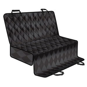 Black And Grey Argyle Pattern Print Pet Car Back Seat Cover