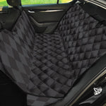 Black And Grey Argyle Pattern Print Pet Car Back Seat Cover