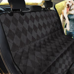 Black And Grey Argyle Pattern Print Pet Car Back Seat Cover