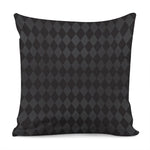 Black And Grey Argyle Pattern Print Pillow Cover