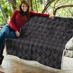 Black And Grey Argyle Pattern Print Quilt