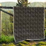 Black And Grey Argyle Pattern Print Quilt