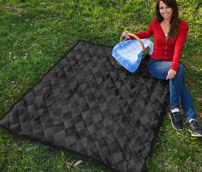 Black And Grey Argyle Pattern Print Quilt