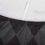 Black And Grey Argyle Pattern Print Sofa Cover
