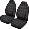 Black And Grey Argyle Pattern Print Universal Fit Car Seat Covers