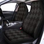 Black And Grey Argyle Pattern Print Universal Fit Car Seat Covers