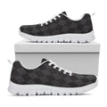 Black And Grey Argyle Pattern Print White Running Shoes
