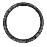 Black And Grey Camouflage Print Car Steering Wheel Cover
