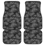 Black And Grey Camouflage Print Front and Back Car Floor Mats