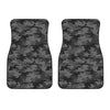 Black And Grey Camouflage Print Front Car Floor Mats