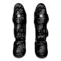 Black And Grey Camouflage Print Muay Thai Shin Guards